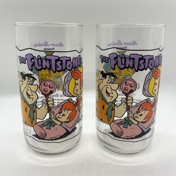 The Flintstones Glasses 1991 “The First 30 Years” - Picture 1 of 5